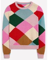 Boden - Sparkly Argyle Jumper Multi - Lyst