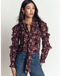 Boden - Ruffled Georgette Top - Lyst