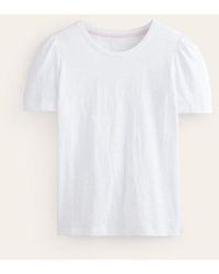 Boden - T-Shirt Mit Puffärmeln Aus Baumwolle Damen - Lyst