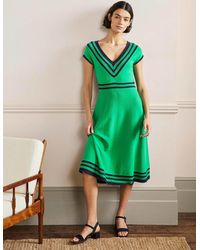 Boden Cotton Woven Mix Trim Detail 