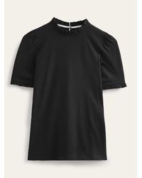 Boden - Superweiches t-shirt mit rüschendetail - Lyst