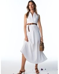 Boden - Erma Drop Waist Linen Dress - Lyst