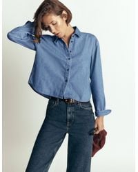 Boden - Sienna Cropped Denim Shirt - Lyst