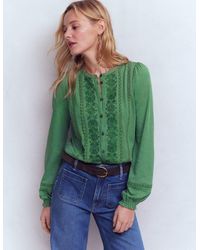 Boden - Embroidered Jersey Shirt - Lyst