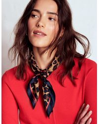 Boden - Square Silk Scarf Hot Pepper, Gardenia Grove - Lyst