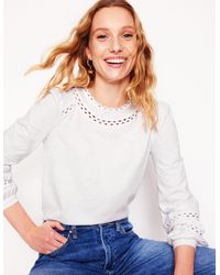 Boden - Daisy Long Sleeve Topwhite - Lyst
