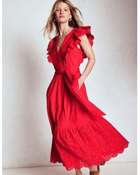 Boden - Ruffle Detail Tier Midi Dress - Lyst