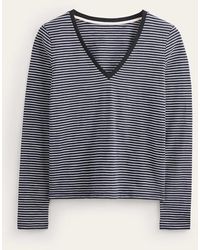 Boden - Cotton V-Neck Sleeve Top - Lyst