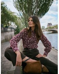 Boden - Isla Funnel Neck Button Blouse - Lyst