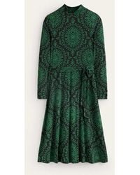 Boden - Alberta Jersey Midi Dress Amazon Green, Artizan Geo - Lyst