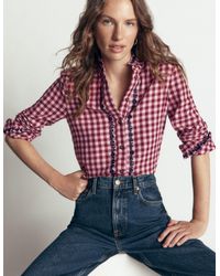 Boden - Sienna Frill Cotton Shirt - Lyst