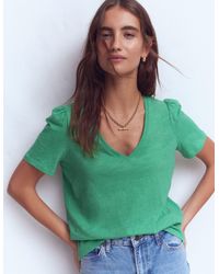 Boden - V Neck Slub T-Shirt - Lyst