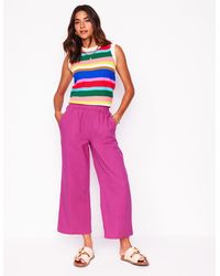 Boden - Cropped Double Cloth Trousers - Lyst
