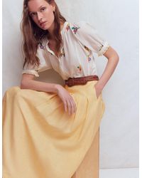 Boden - Valentina Linen Skirt - Lyst