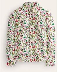 Boden - Sienna Cotton Shirt Ivory, Spring Crop - Lyst