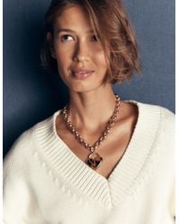 Boden - Chunky Love Lock Necklace - Lyst