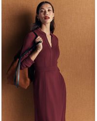 Boden - Alex Ponte Contrast Midi Dress - Lyst