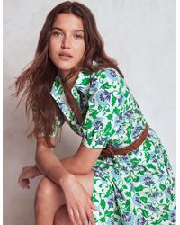 Boden - Alexa Maxi Shirt Dress Rich Emerald, Ornate Vine - Lyst