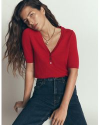 Boden - Camilla Cotton V-Neck T-Shirt - Lyst