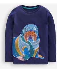 Boden - Top À Manches Longues Et Super Surpiqûres-Morse Bleu Médiéval - Lyst