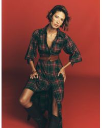 Boden - Maeve Check Midi Shirt Dress - Lyst
