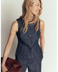 Boden - Twill Peplum Waistcoat - Lyst