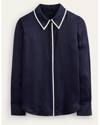 Boden - Straight Satin-tipped Shirt - Lyst