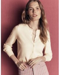Boden - Camilla Cotton Crew Cardigan - Lyst