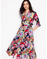 Boden - Amy Cotton Midi Shirt Dress Lavender, Lemon Grove - Lyst