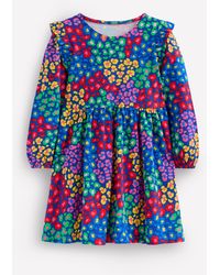 Boden - Robe Posie À Manches Longues En Jersey-Léopard Arc-En-Ciel Bleu Vif - Lyst