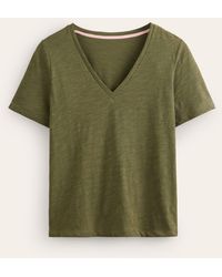 Boden - Regular V-neck Slub T-shirt - Lyst