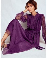 Boden - Tulle Ruffle Maxi Dress - Lyst