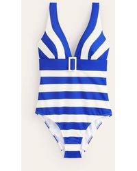 Boden - Resin Buckle V-neck Swimsuit - Lyst