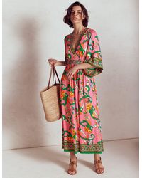 Boden - Maya Jersey-Maxikleid Im Kimono-Stil - Lyst