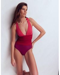 Boden - Mykonos Deep V Swimsuit - Lyst