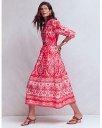 Boden - Cary Cotton Midi Dress - Lyst