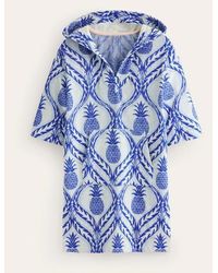 Boden - Hooded Towelling Short Kaftan Surf The Web, Pineapple Wave - Lyst