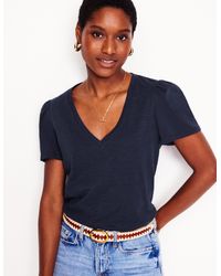 Boden - Sophie V-Neck Slub T-Shirt - Lyst