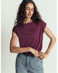 Boden - Supersoft Slash Neck T-Shirt - Lyst