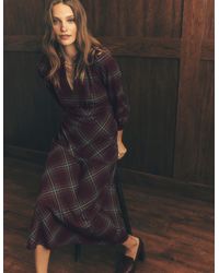 Boden - Cassie Checked Tea Dress - Lyst