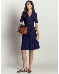 Boden - Button Front Stitch Dress - Lyst