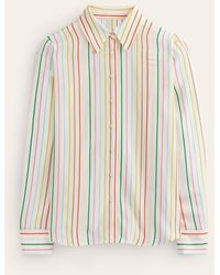 Boden - Sienna Silk Shirt Ivory, Multi Stripe - Lyst
