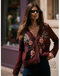 Boden - Ella Embroidered Knit Cardigan - Lyst