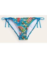 Boden - Symi String Bikini Bottoms Vivid Blue, Paisley Azure - Lyst