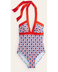 Boden - Ithaca Halter Swimsuit Surf The Web, Abstract Tile - Lyst