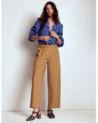 Boden - Bloomsbury Cotton Trousers - Lyst