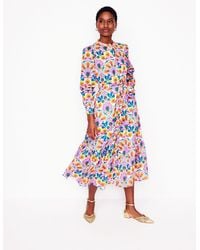 Boden - Mia Gestuftes Hemdblusenkleid-Naturweiß, Dekorativer Löwenzahn - Lyst