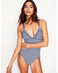 Boden - Kasos String V Neck Swimsuit- Ivory Stripe - Lyst