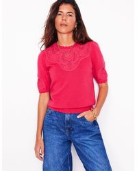Boden - Strickoberteil Mit Bestickter Passe - Lyst