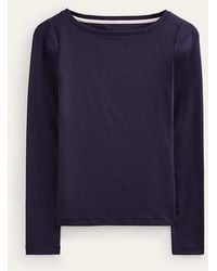 Boden - Essential Boat-neck Jersey Top - Lyst